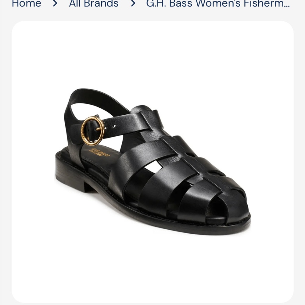Women's Black Fisherman Sandals GH Bass new size 10 - Picture 2 of 8